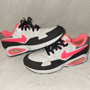 Nike Air Max ST Size 6.5Y 653819-101 White Black Hyper Pink Running Shoes